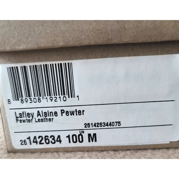 Clarks Women Lafley Alaine Leather Wedge Slingback Sandals Sz 10 M Pewter NIB - Picture 2 of 10